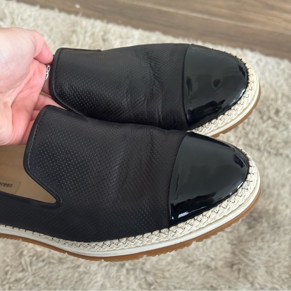 PAUL GREEN Posh Black Perforated Leather Espadrille Loafer - Picture 7 of 9